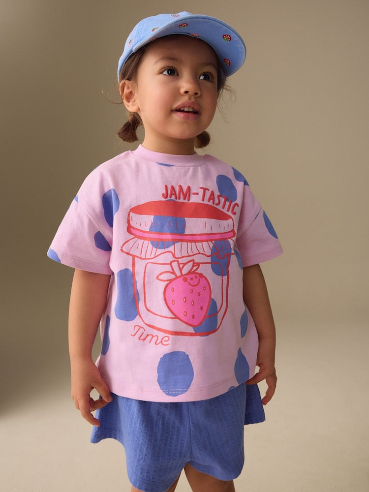 Green/Pink Top & Shorts Set 2 Pack (3mths-7yrs)