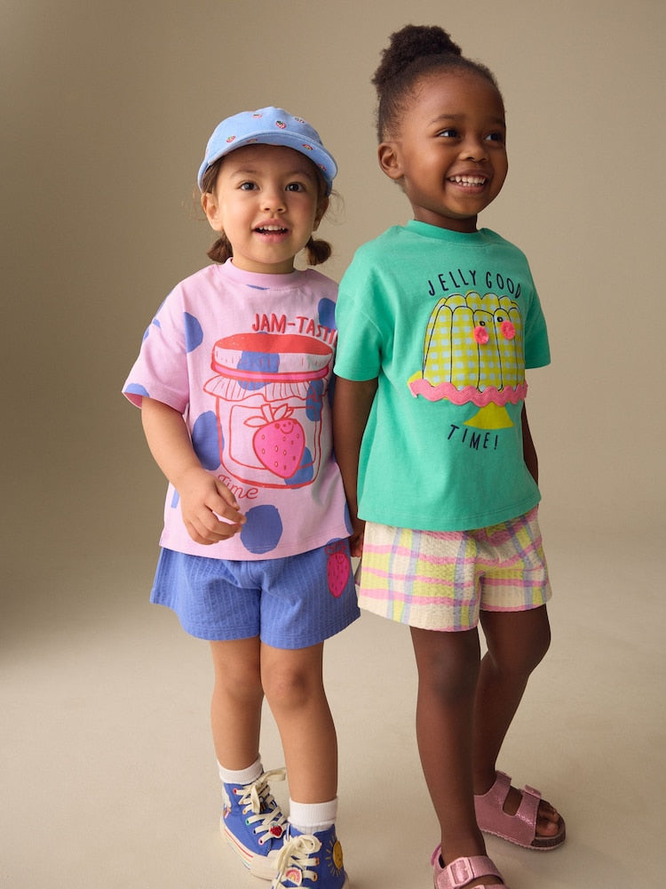 Green/Pink Top & Shorts Set 2 Pack (3mths-7yrs)