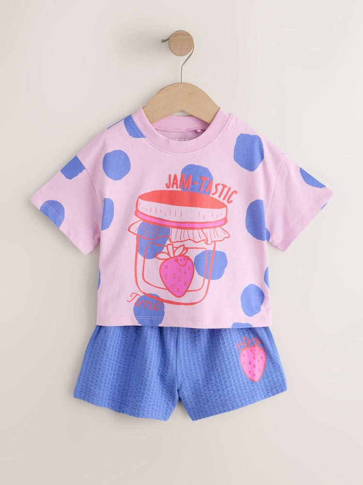 Green/Pink Top & Shorts Set 2 Pack (3mths-7yrs)