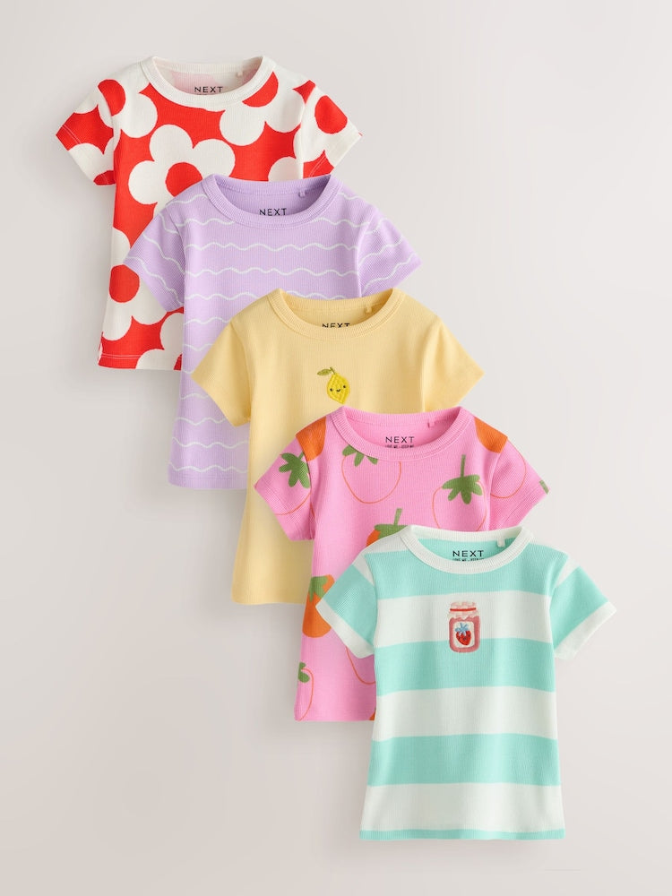 Bright Fruit Short Sleeve T-Shirts 5 Pack (3mths-7yrs)