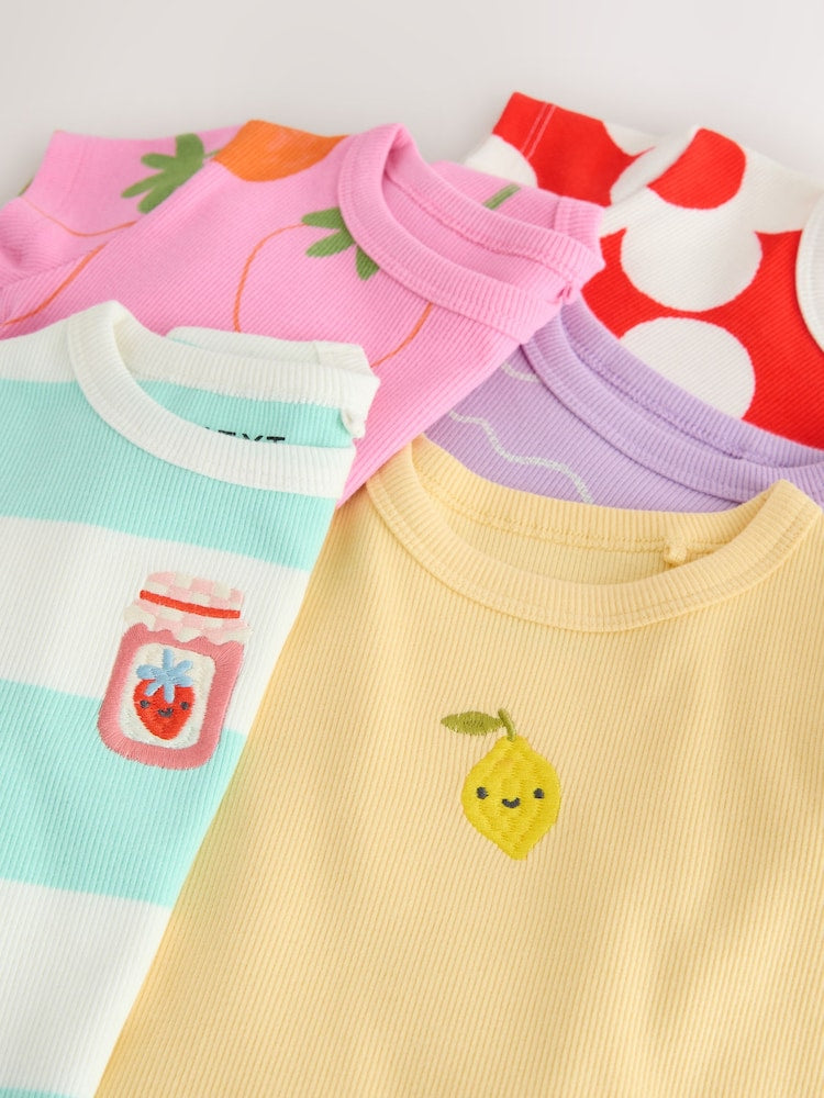Bright Fruit Short Sleeve T-Shirts 5 Pack (3mths-7yrs)