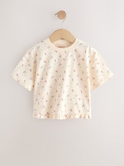 Patchwork Strawberry T-Shirts 4 Pack (3mths-7yrs) - Size 3-6 Months (62-68cm)