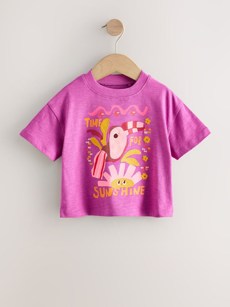 Orange/Purple T-Shirts 4 Pack (3mths-7yrs)