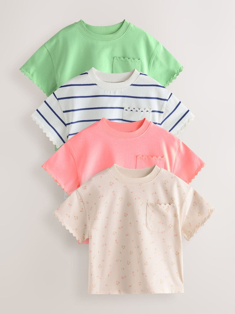 Core Pocket T-Shirts 4 Pack (3mths-7yrs) - Core Pocket / 12-18 Months (80-86cm)