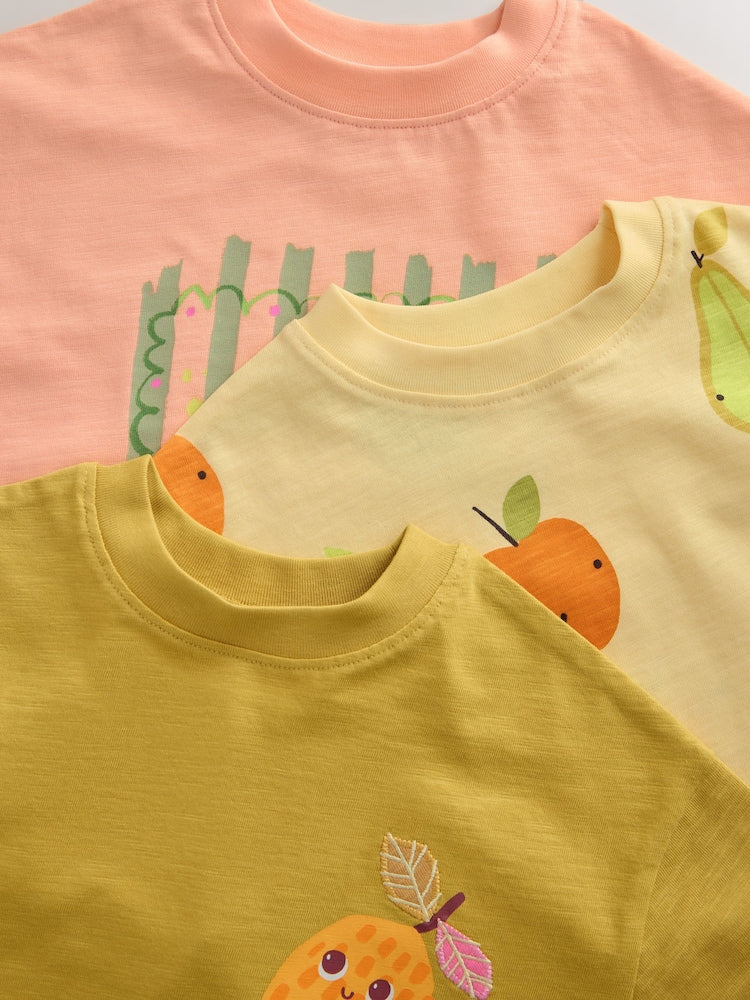 Green Fruit T-Shirts 3 Pack (3mths-7yrs)