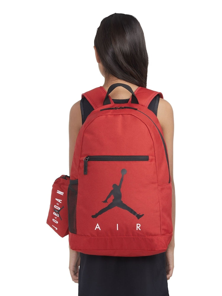 Jordan Red Jan Air School Backpack and Pencil Case - Size One