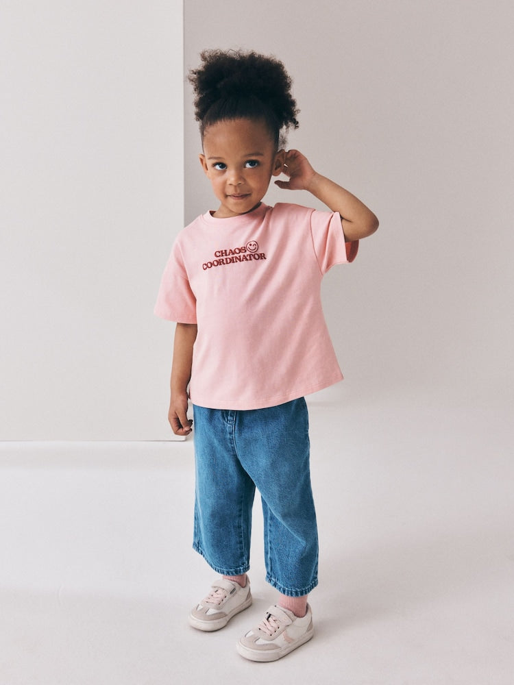 Pink Smile Slogan T-Shirt (3mths-7yrs)