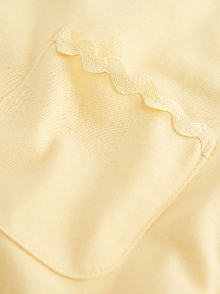 Yellow Short Sleeve Ric Rac Trim T-Shirt (3mths-7yrs)