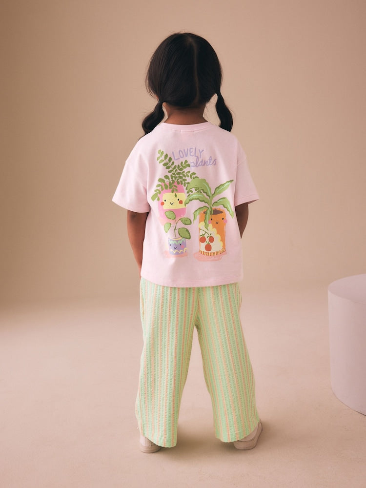 Pink Plants Character Top & Joggers Set (3mths-7yrs)