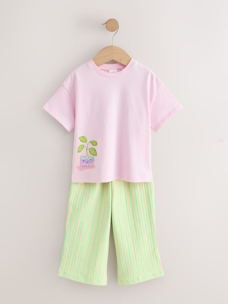 Pink Plants Character Top & Joggers Set (3mths-7yrs)