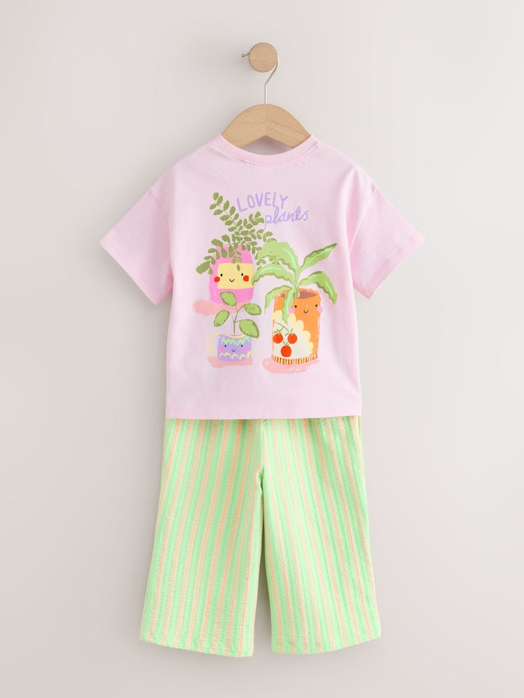 Pink Plants Character Top & Joggers Set (3mths-7yrs)