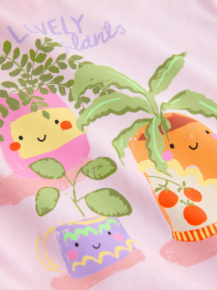 Pink Plants Character Top & Joggers Set (3mths-7yrs)