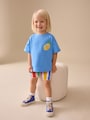 Blue Short Sleeve T-Shirt and Cycle Shorts Set (3mths-7yrs) - Size 3-6 Months (62-68cm)