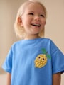Blue Short Sleeve T-Shirt and Cycle Shorts Set (3mths-7yrs) - Size 3-6 Months (62-68cm)
