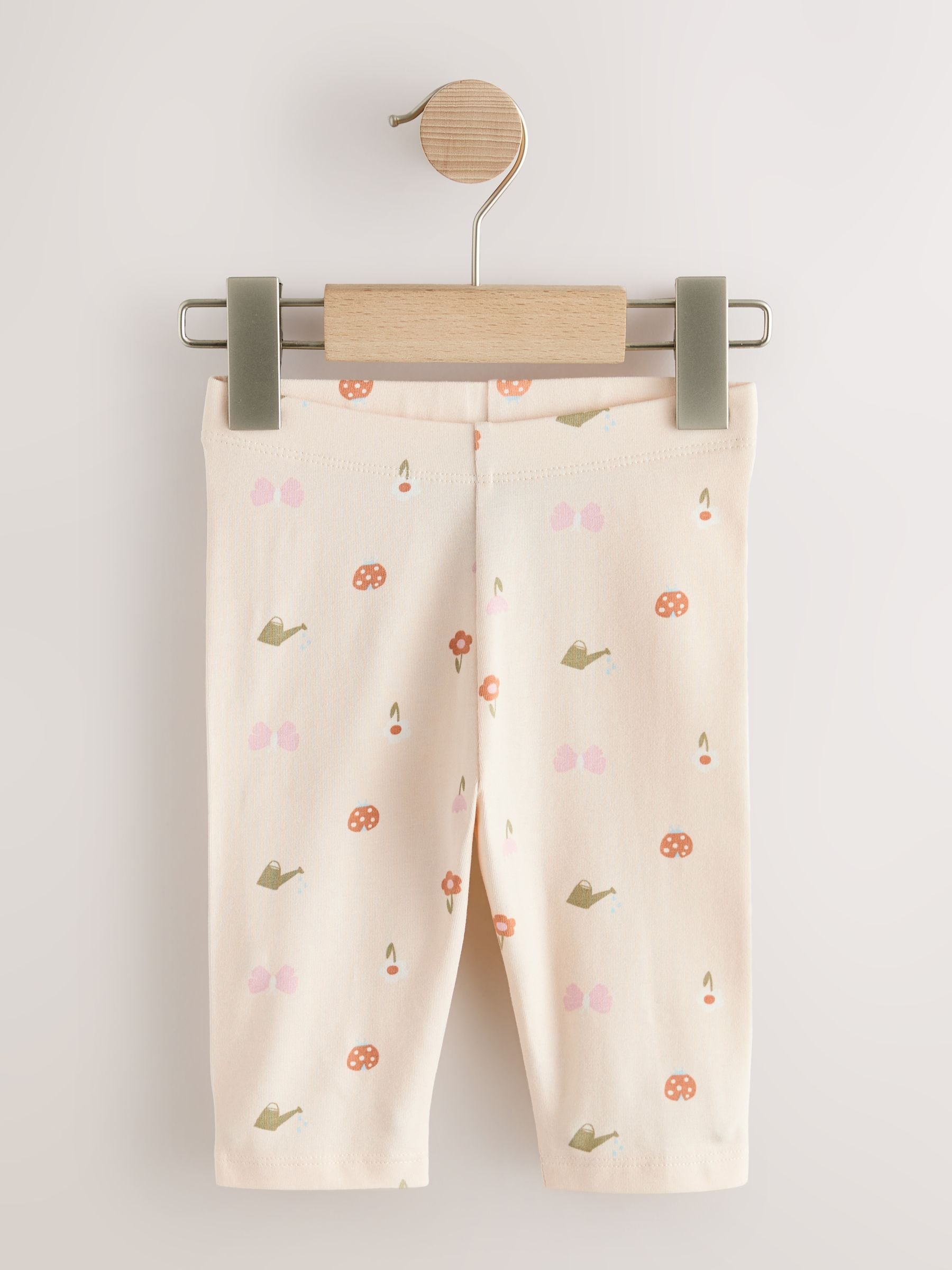 Pale Pink Butterfly Crop Leggings (3mths-7yrs) - Size 3-6 Months (62-68cm)