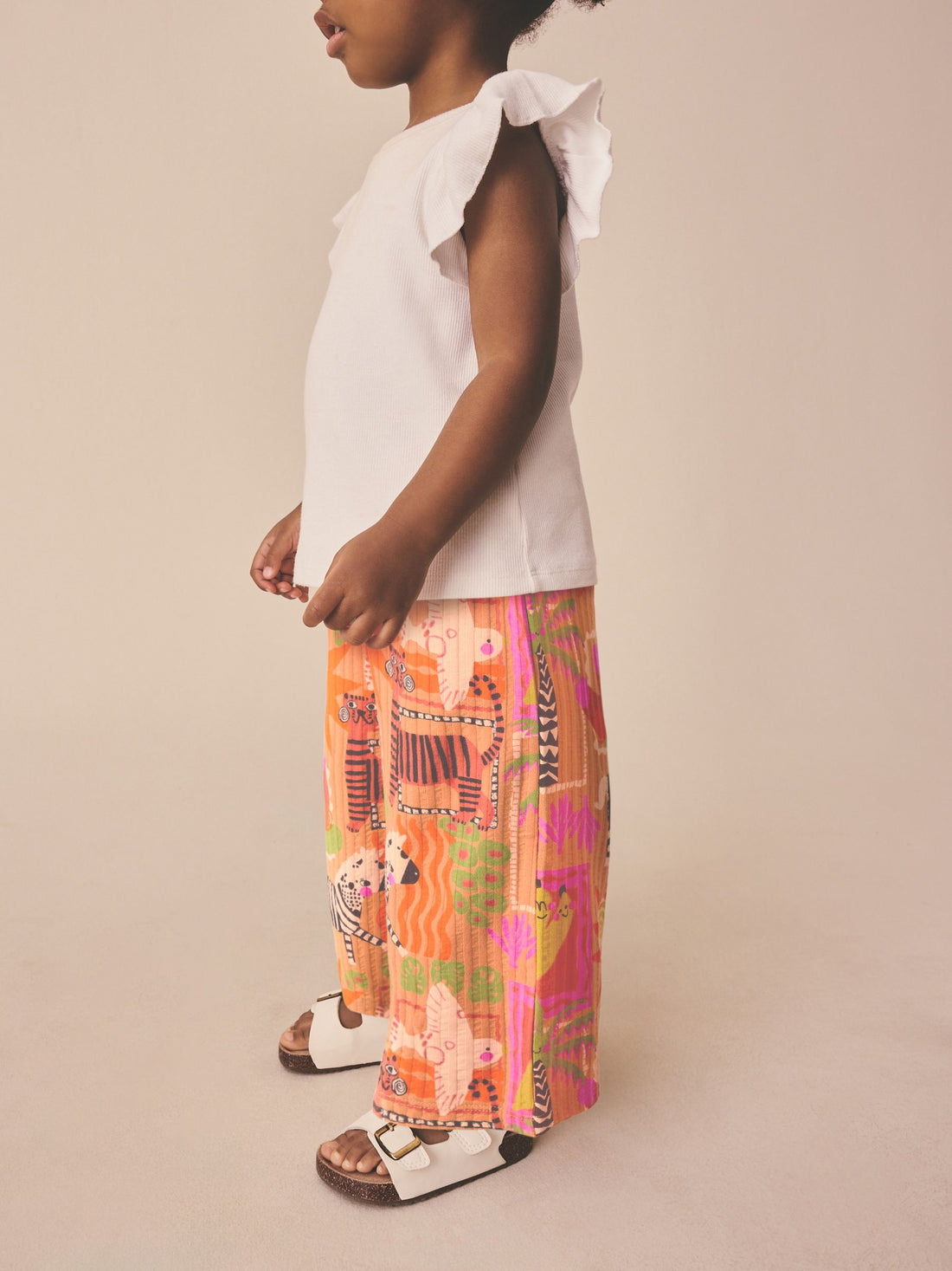 Orange Safari Wide Leg Trousers (3mths-7yrs)