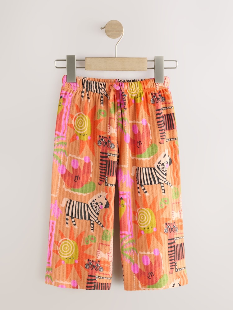 Orange Safari Wide Leg Trousers (3mths-7yrs)