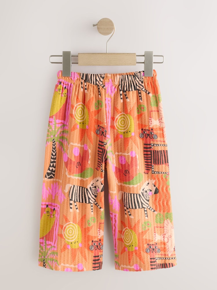Orange Safari Wide Leg Trousers (3mths-7yrs)