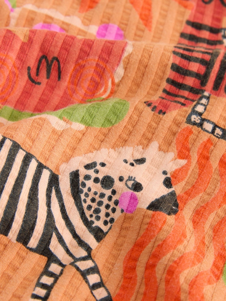 Orange Safari Wide Leg Trousers (3mths-7yrs)