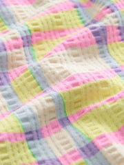 Pink/Yellow Check Barrel Leg Trousers (3mths-7yrs)