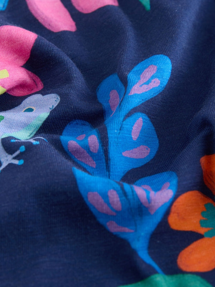 Navy Bird Barrel Leg Trousers (3mths-7yrs)