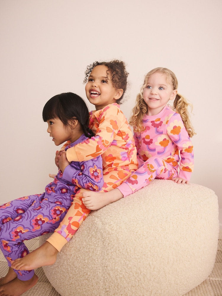Pink/Purple Retro Floral Print Snuggle