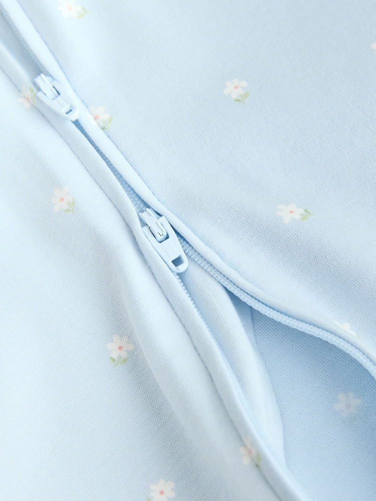 Multi Two Way Zip Baby Sleepsuit 3 Pack (0mths-3yrs)