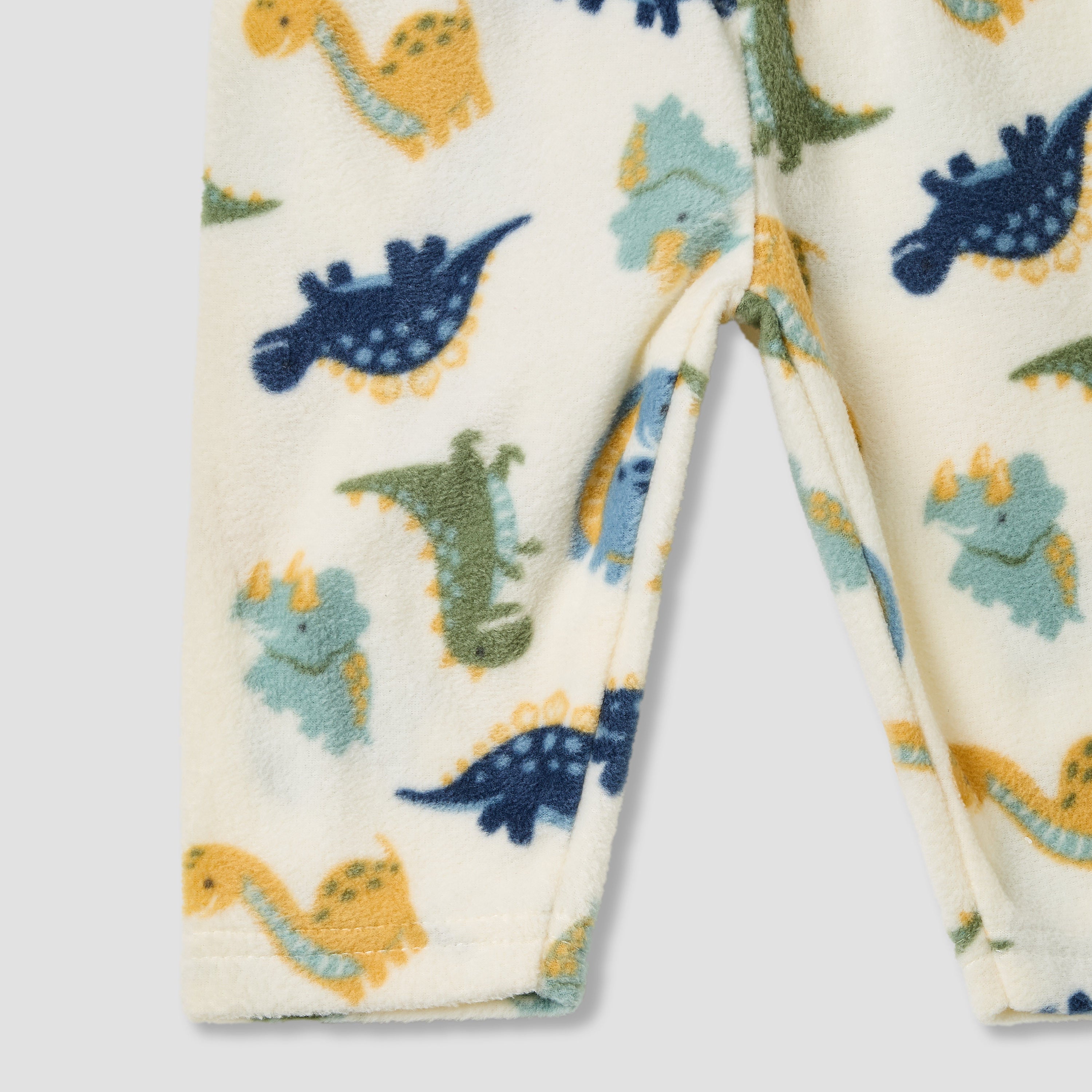 Juniors Pyjama Set with Dinosaur Print - Polyester - Long Sleeves - Round Neck - Set of 2