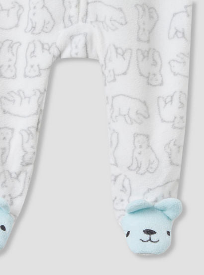Juniors Round Neck Sleepsuit with Polar Bear Print - Polyester - Long Sleeves - Set of 2-baby-boys-clothing-nightwear-sleepsuits-image-5