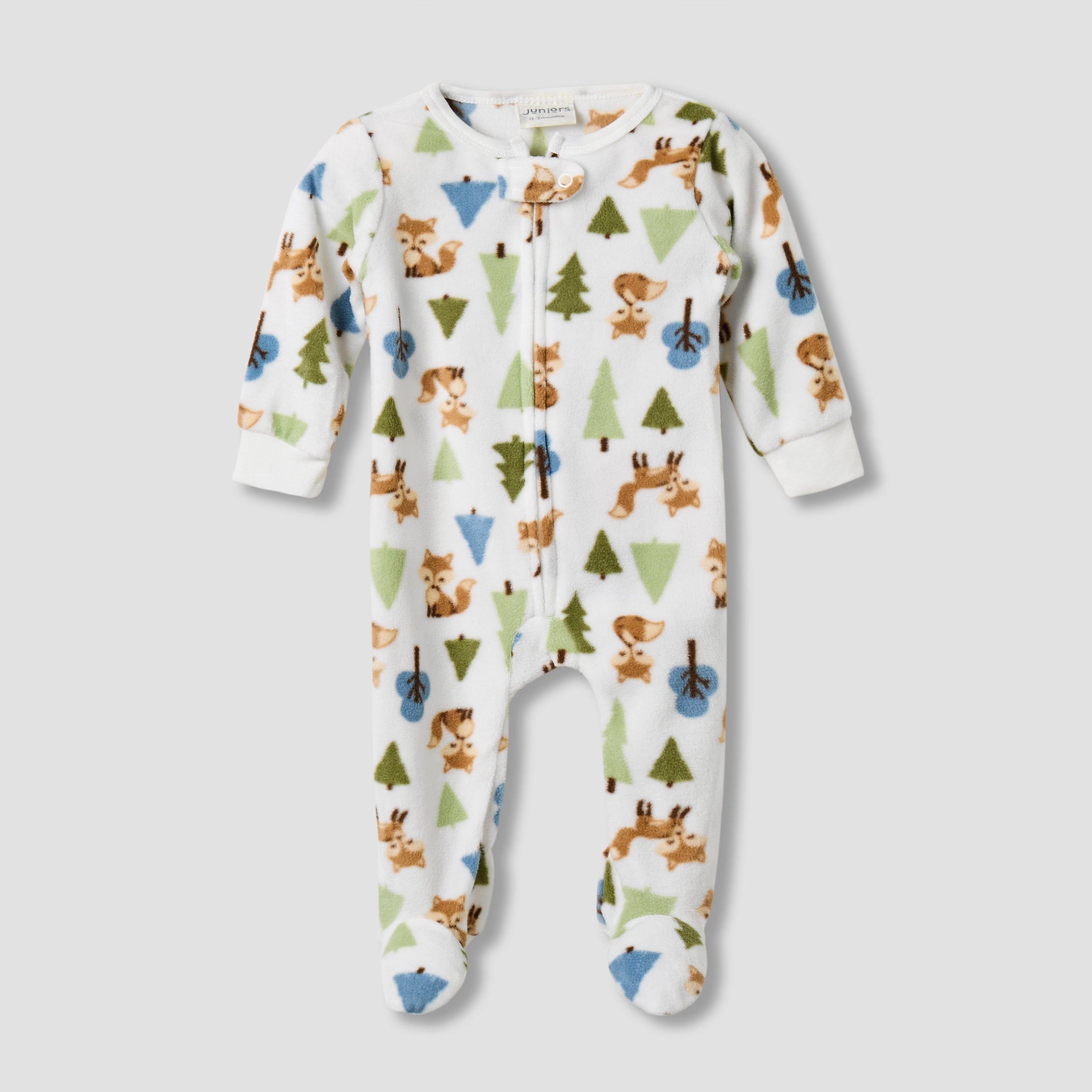 Juniors Round Neck Sleepsuit with Closed Feet - Polyester - Long Sleeves - Set of 2