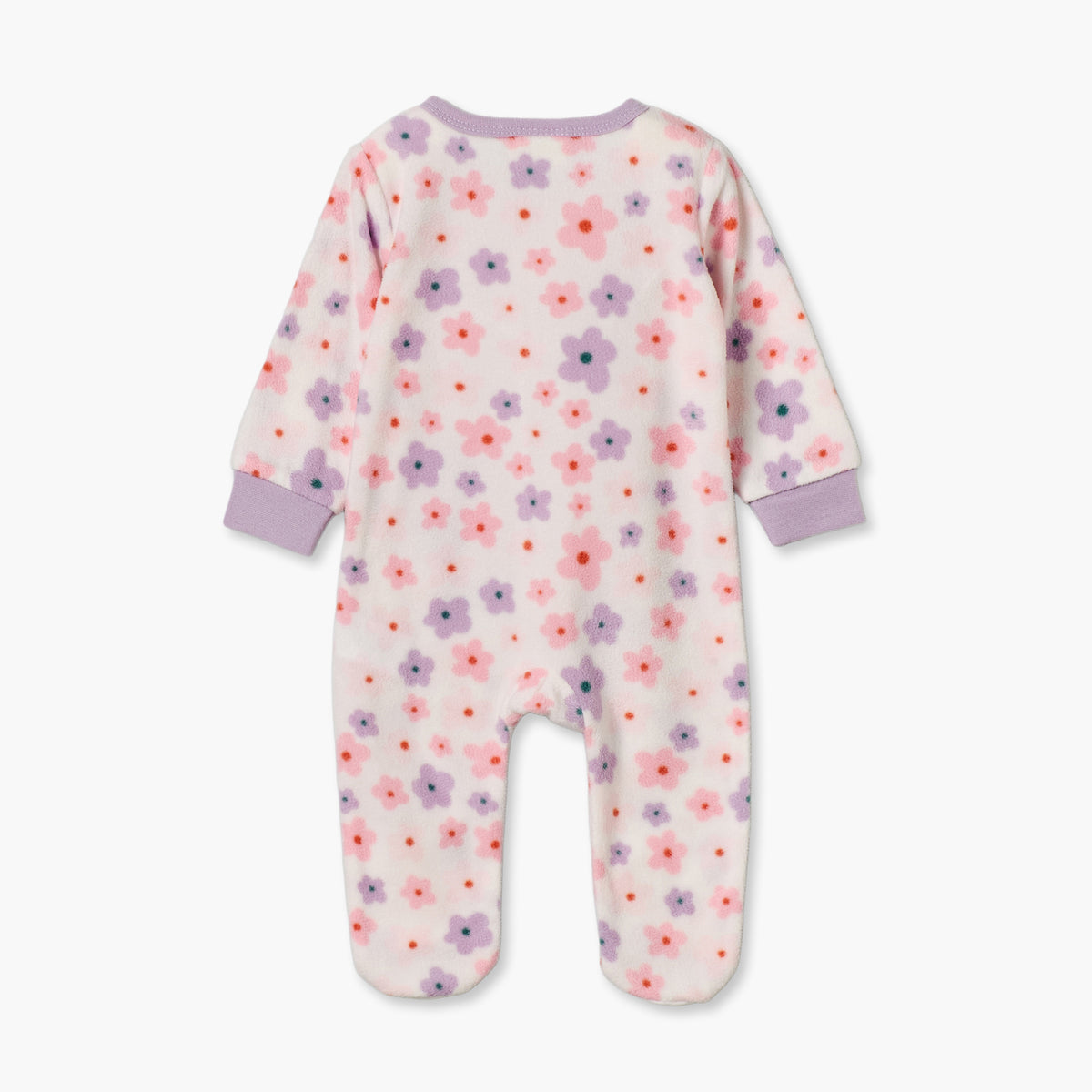 Pack of 2 Juniors Fleece Crew Neck Long Sleeves Sleepsuit with Zip Closure