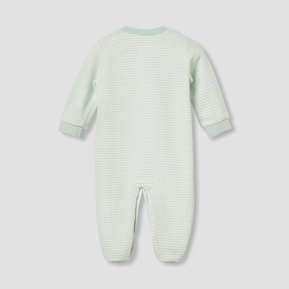Juniors Crew Neck Sleepsuit with Stripes - Cotton Blend - Long Sleeves