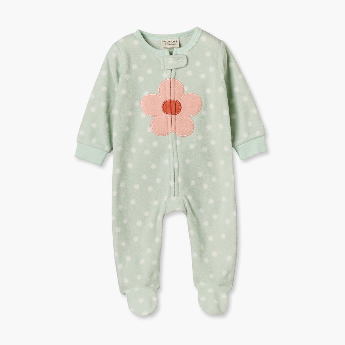 Pack of 2 Juniors Crew Neck Long Sleeves Sleepsuit with Floral Print