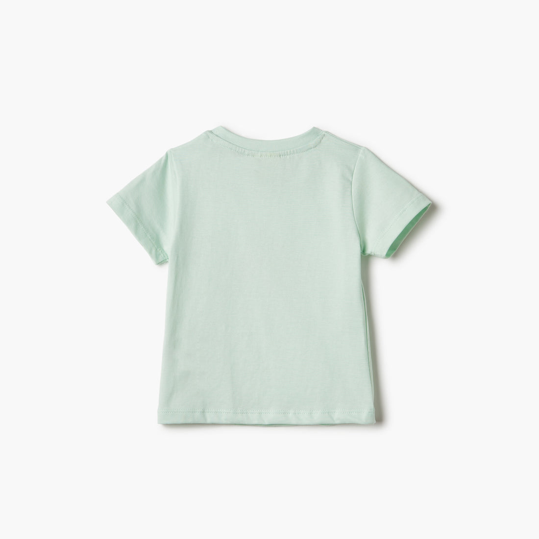 Juniors Graphic Print Crew Neck T-shirt with Short Sleeves and Button Closure