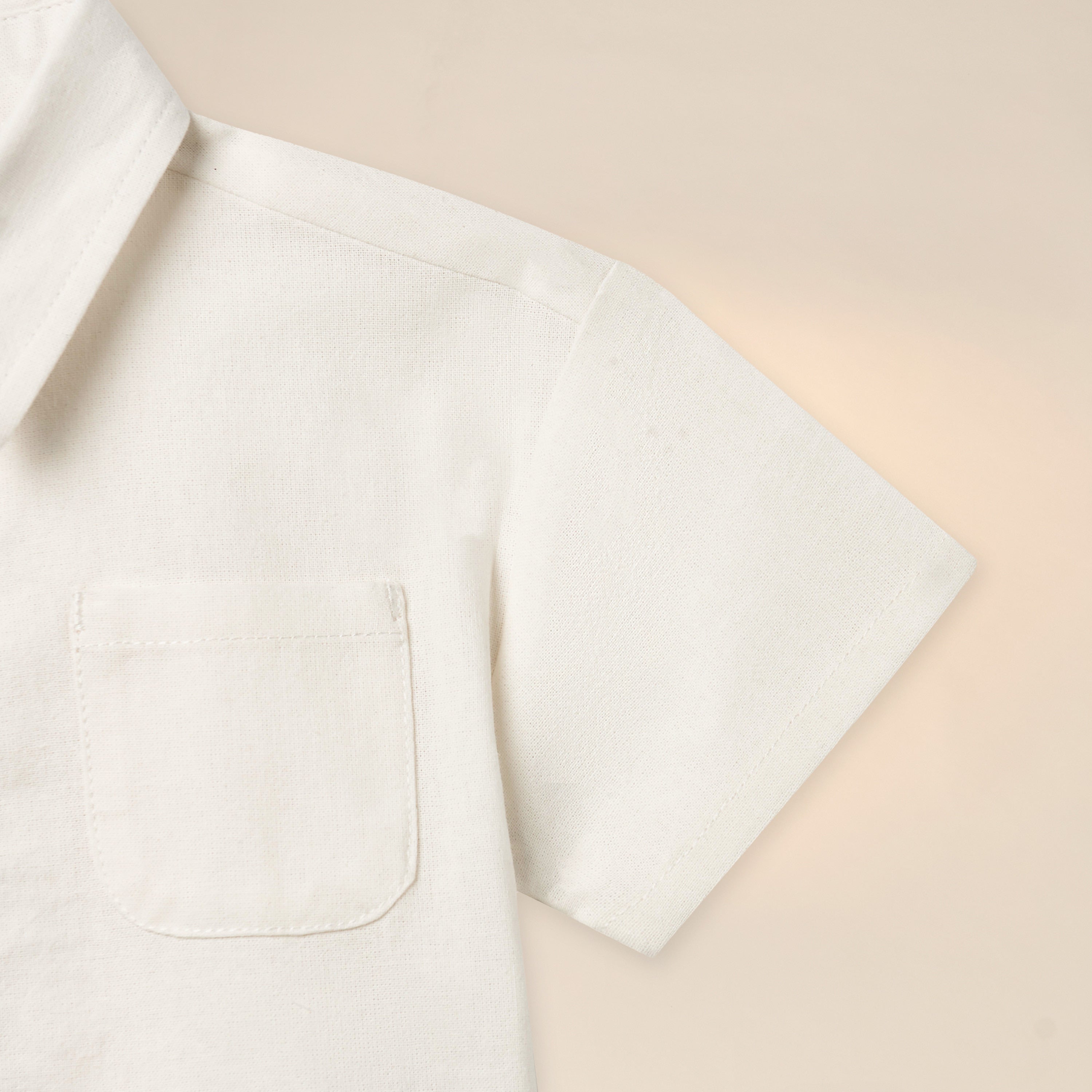 Juniors Embroidered Shirt with Short Sleeves