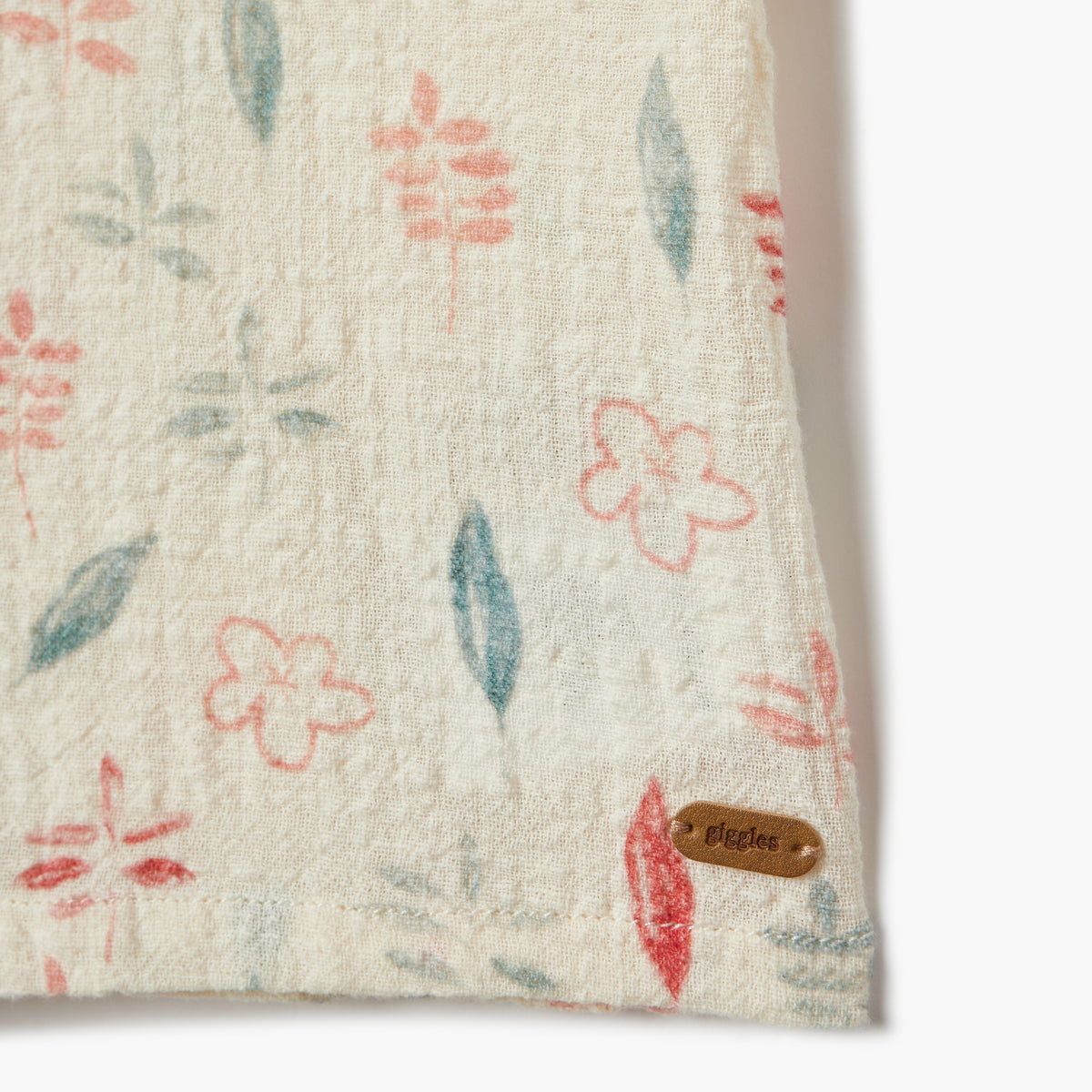 Giggles All-Over Print Shirt with Camp Collar and Short Sleeves