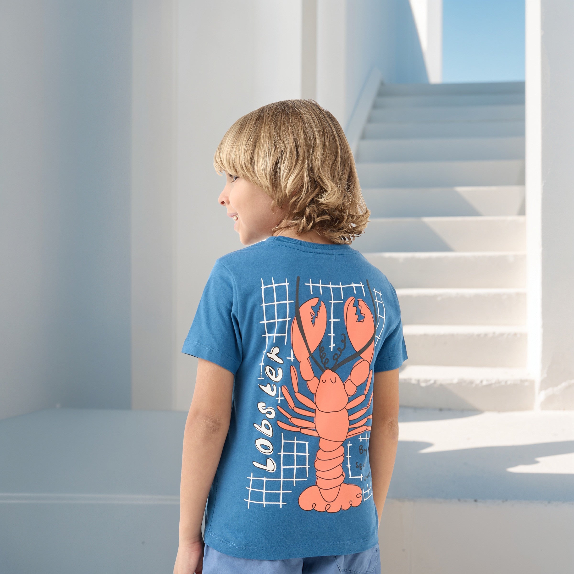 Juniors Printed Crew Neck T-shirt with Short Sleeves - Set of 2