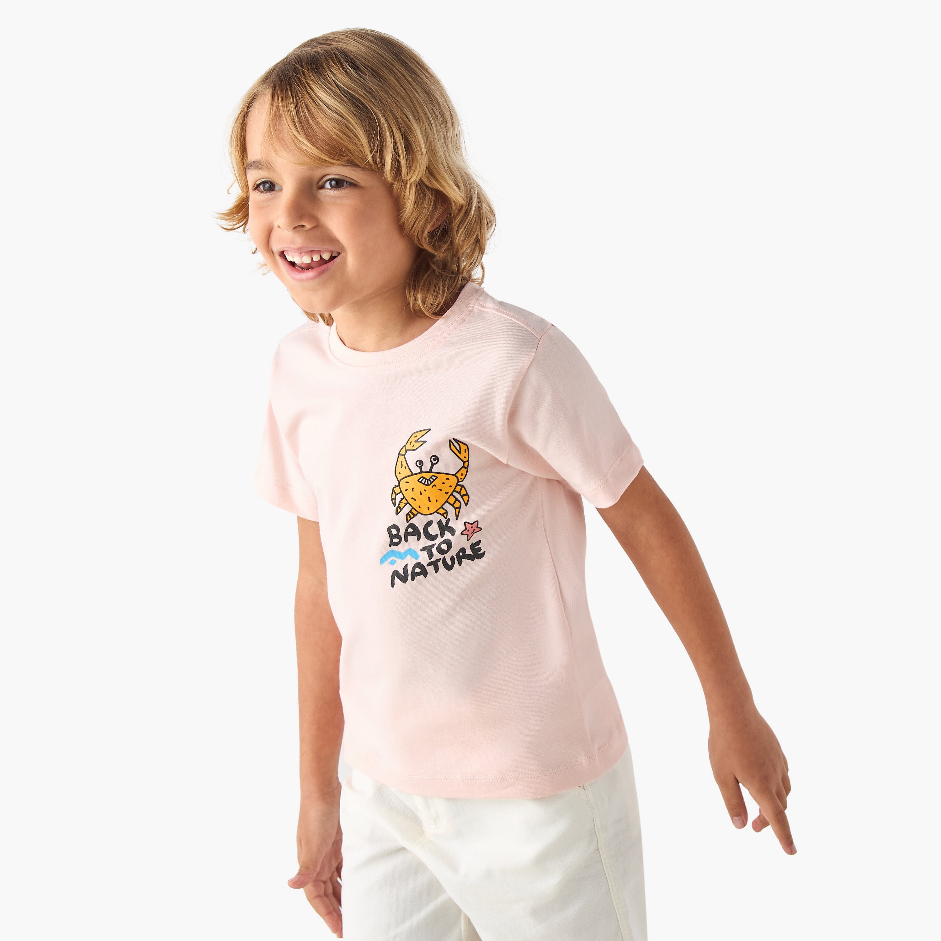 Juniors Tropical Print Crew Neck T-shirt - Set of 2