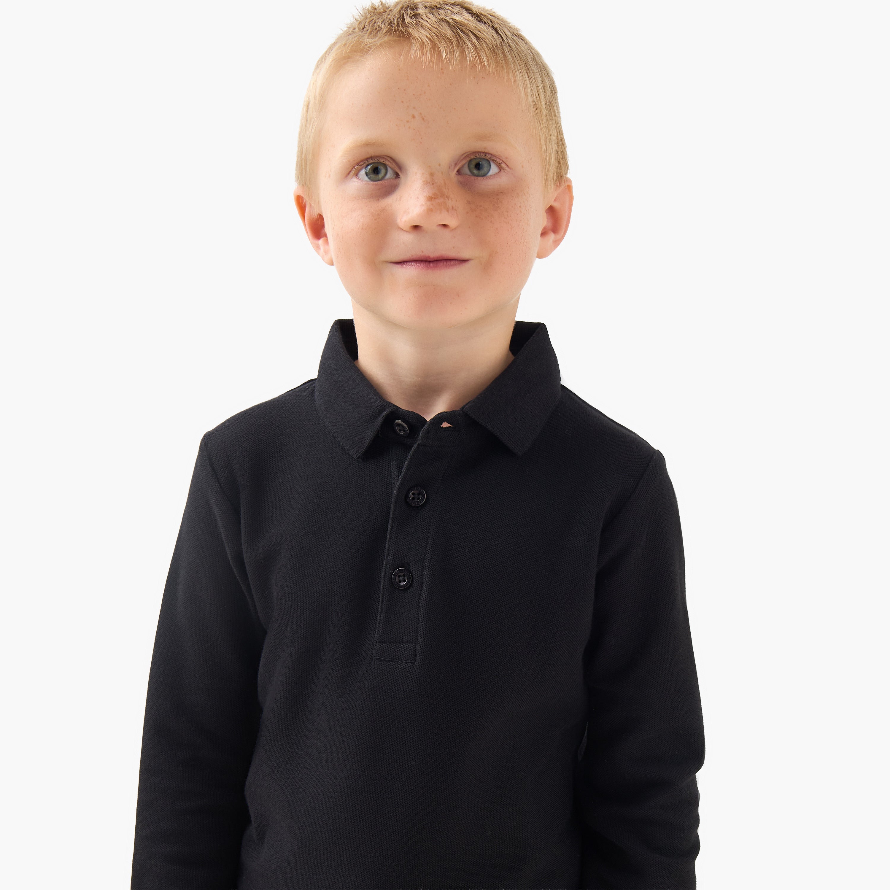 Juniors Collared Long Sleeves Polo T-shirt