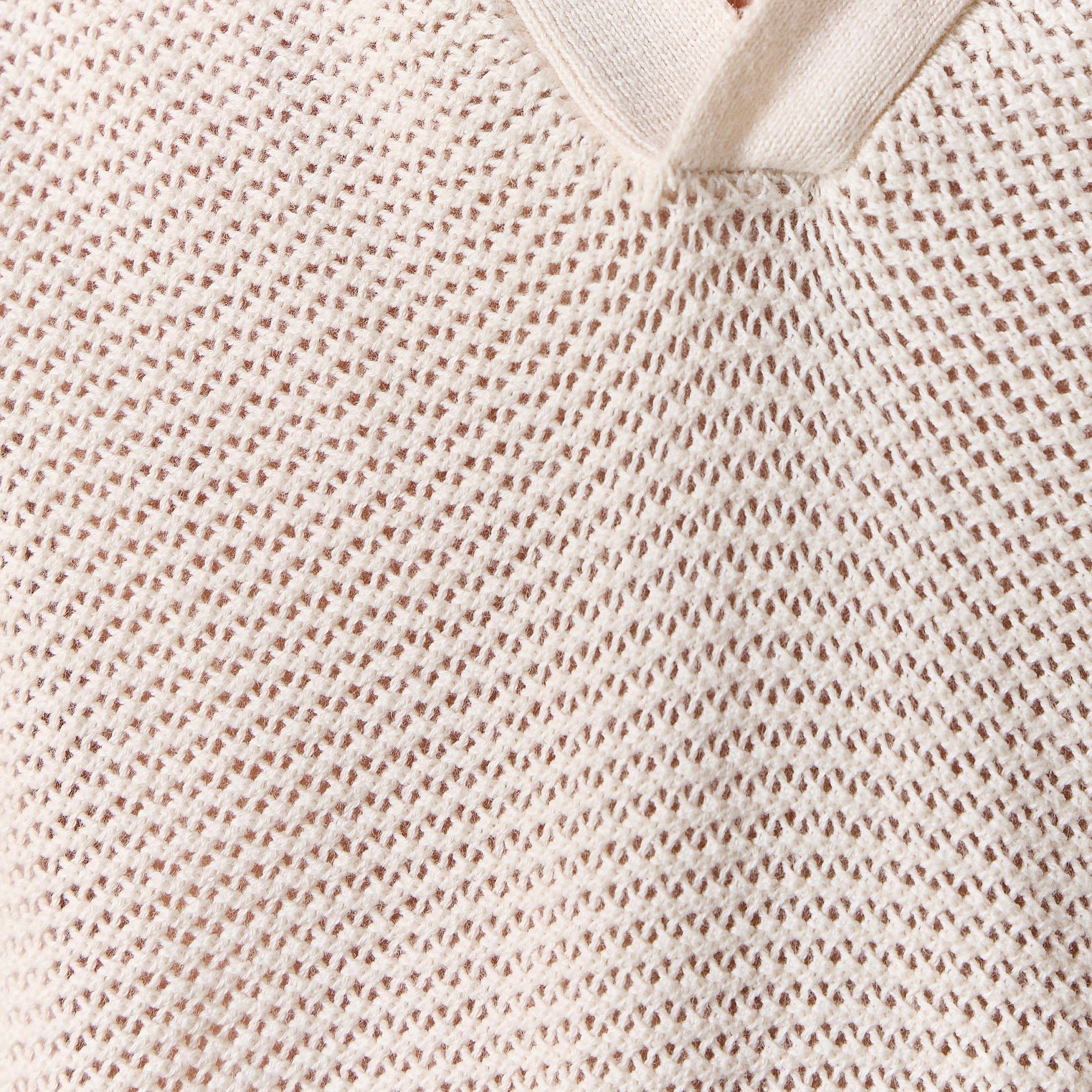Juniors Textured T-shirt with Collar and Short Sleeves