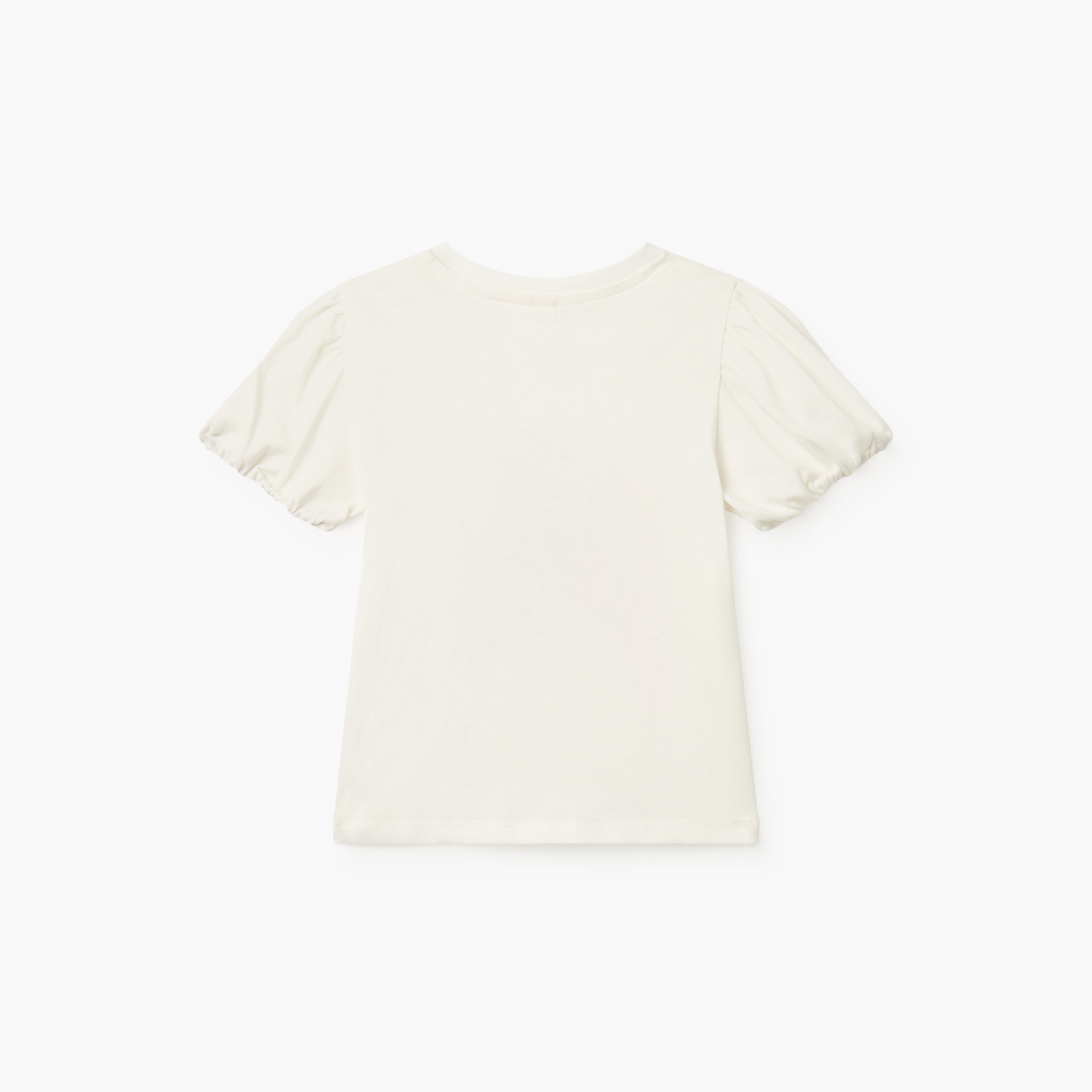 Juniors Snail Print T-shirt with Short Sleeves and Round Neck