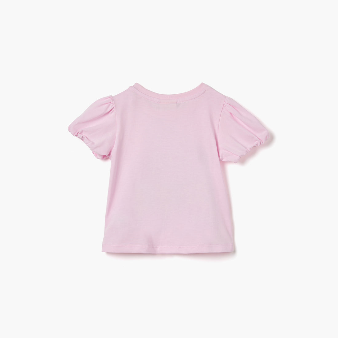 Juniors Butterfly Print T-shirt with Puff Sleeves