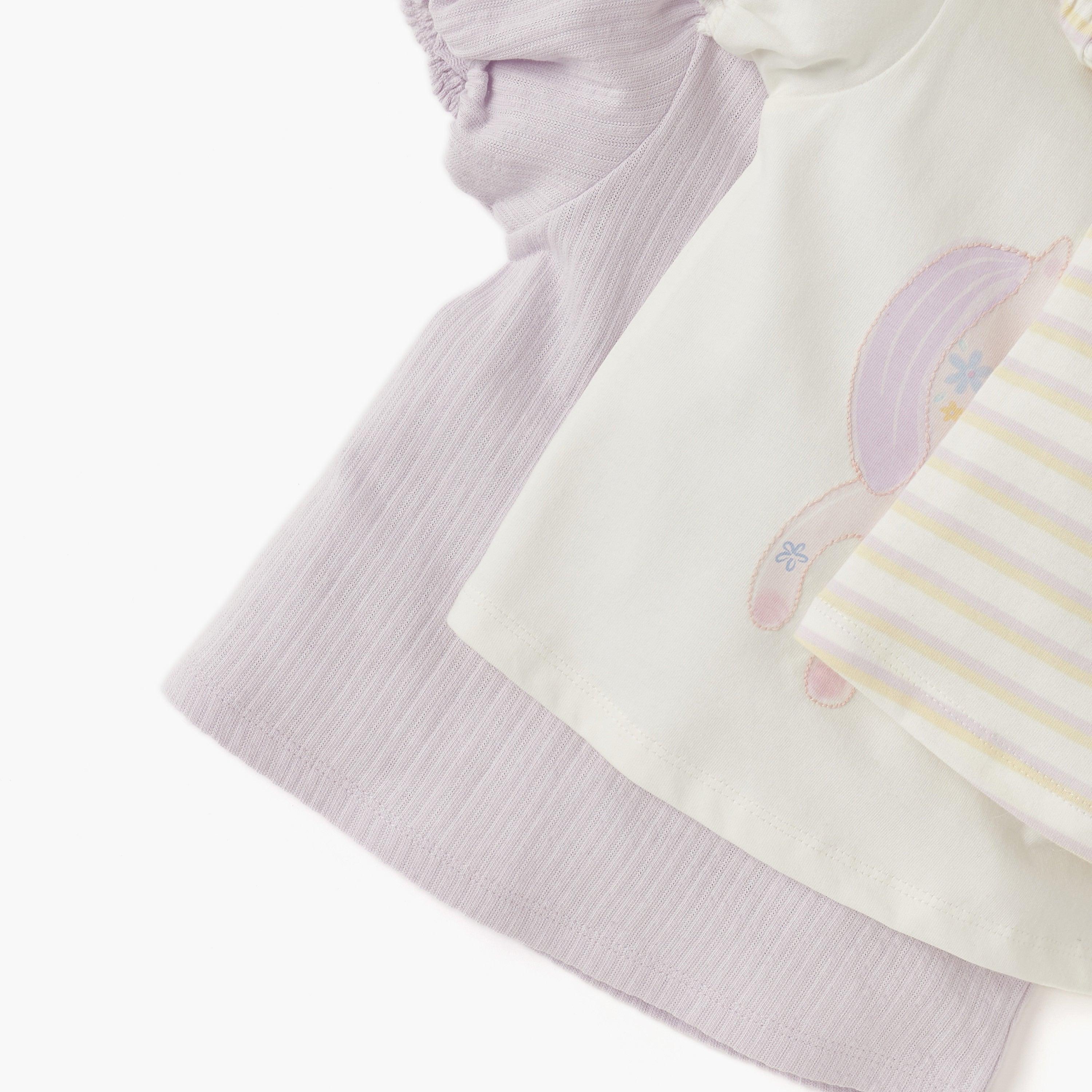Juniors Assorted T-shirt with Puff Sleeves - Set of 3