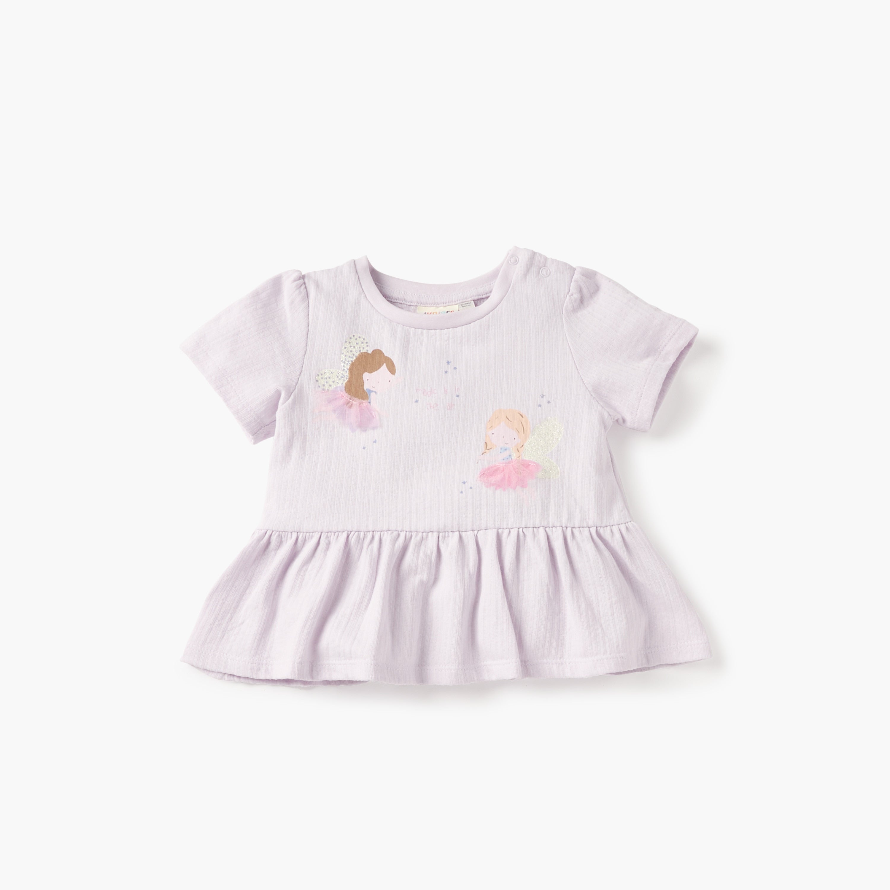 Juniors Fairy Print Top with Short Sleeves - Set of 2