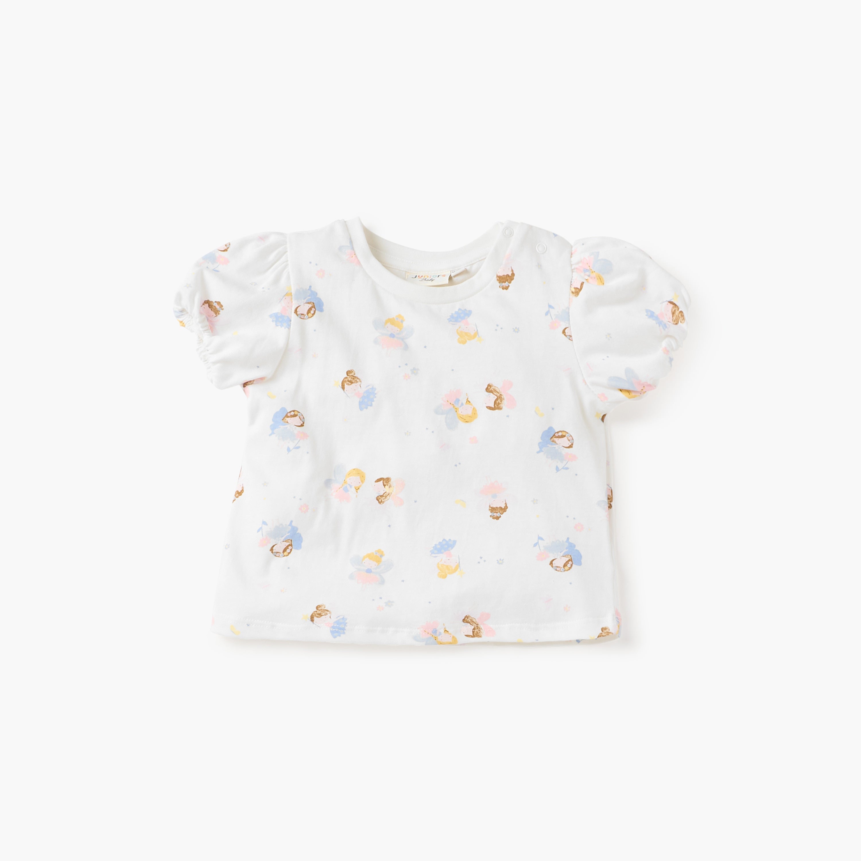 Juniors Fairy Print Top with Short Sleeves - Set of 2