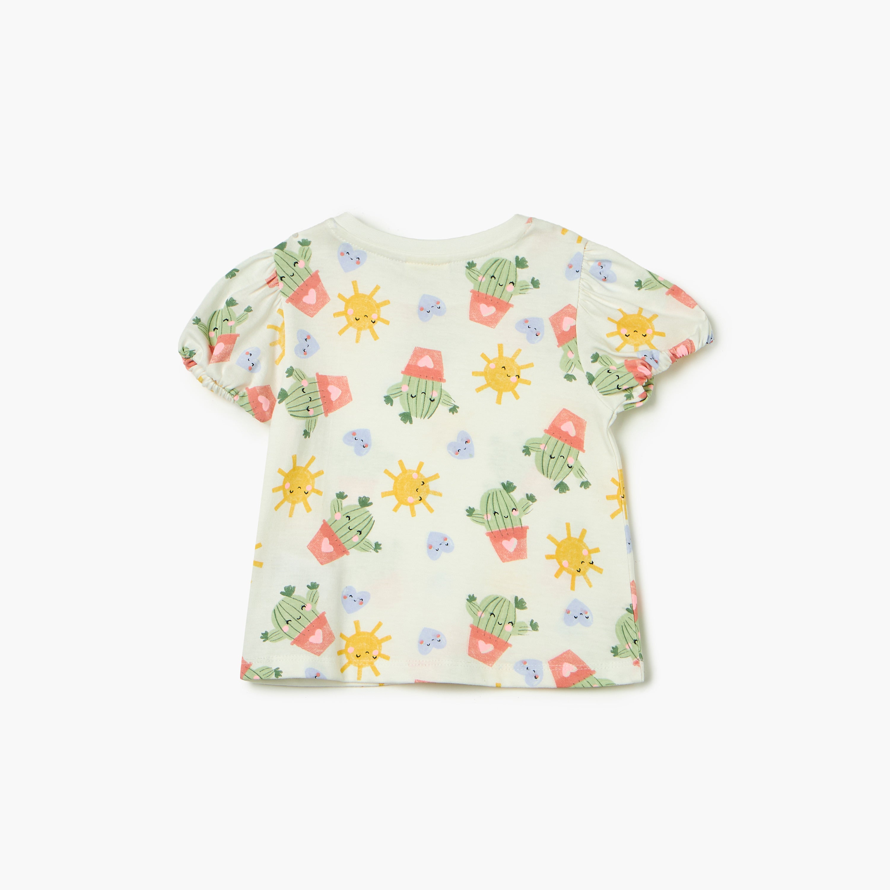 Juniors Printed T-shirt with Short Sleeves