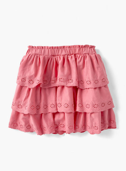 Juniors Printed T-shirt and Schiffli Detail Skirt Set-baby-girls-clothing-setsandcoords-image-3