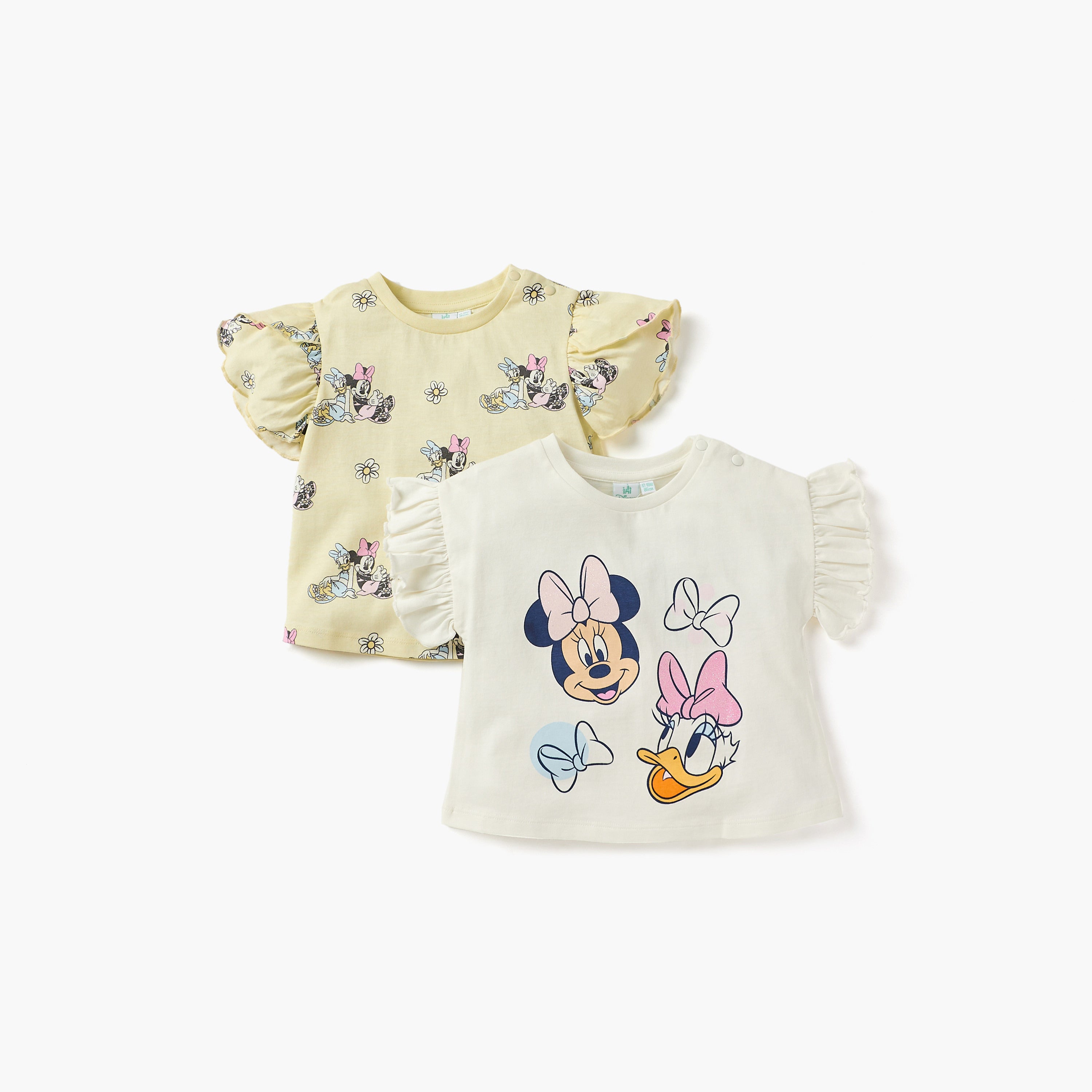 Disney Minnie Mouse and Daisy Duck Print T-shirt - Set of 2 - Multicolour / 12-18 mths