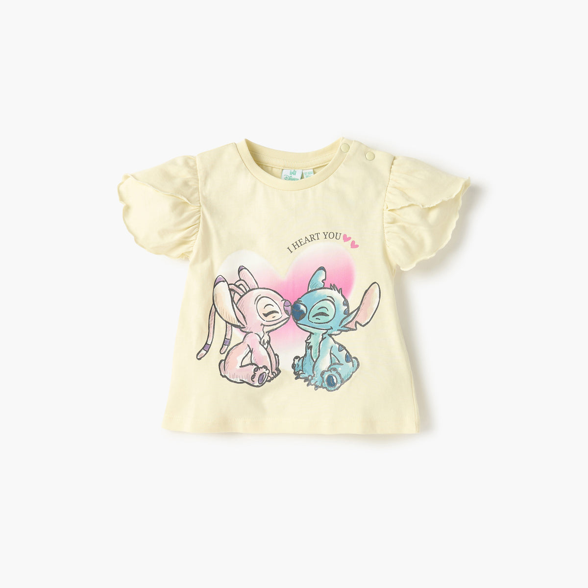 Disney Stitch and Angel Print T-shirt and Shorts Set