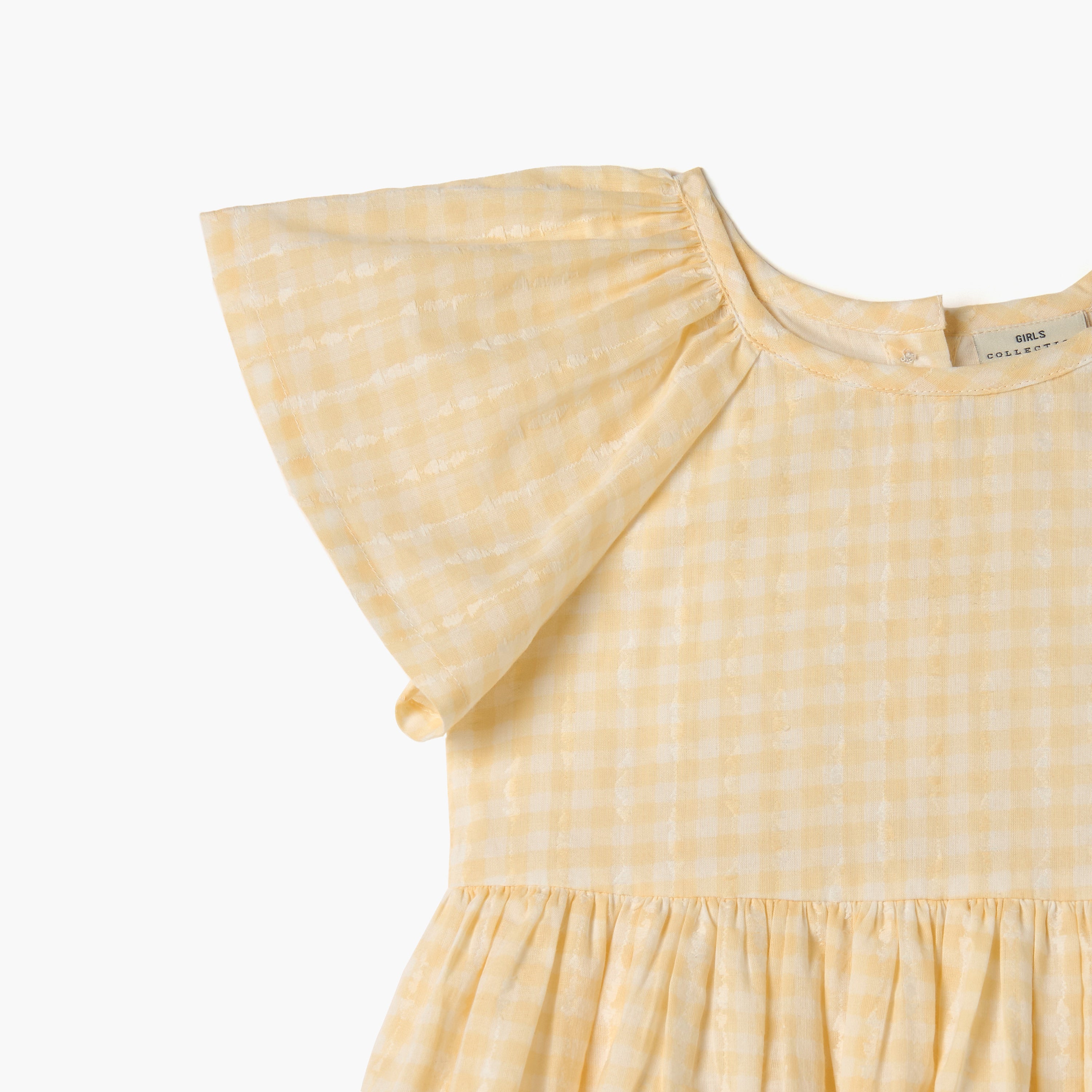 Juniors All-Over Floral Print Dress with Flutter Sleeves